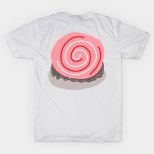Red pink cup cake pastry digital art design T-Shirt